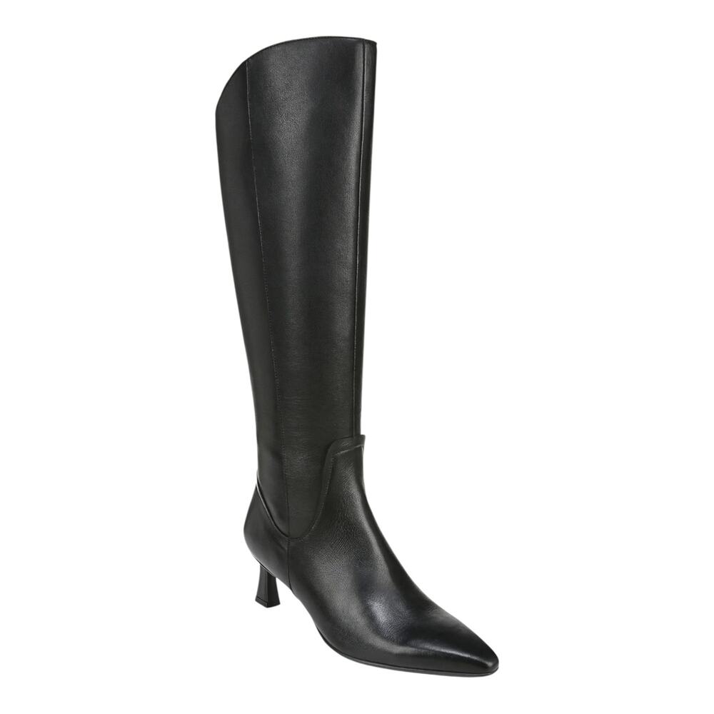 Naturalizer Women's Deesha Leather Wide Calf Knee High Boots Black Size 7
